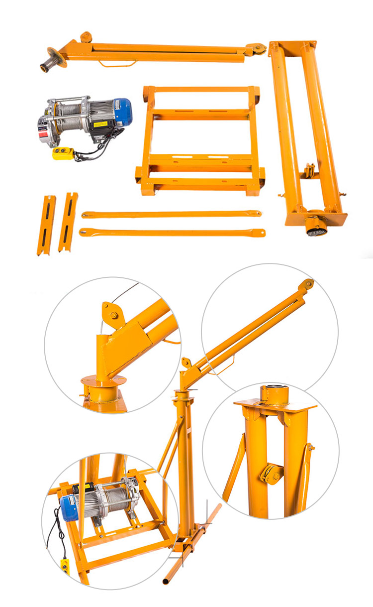 180 Degree Outdoor Double Tube Crane Detail